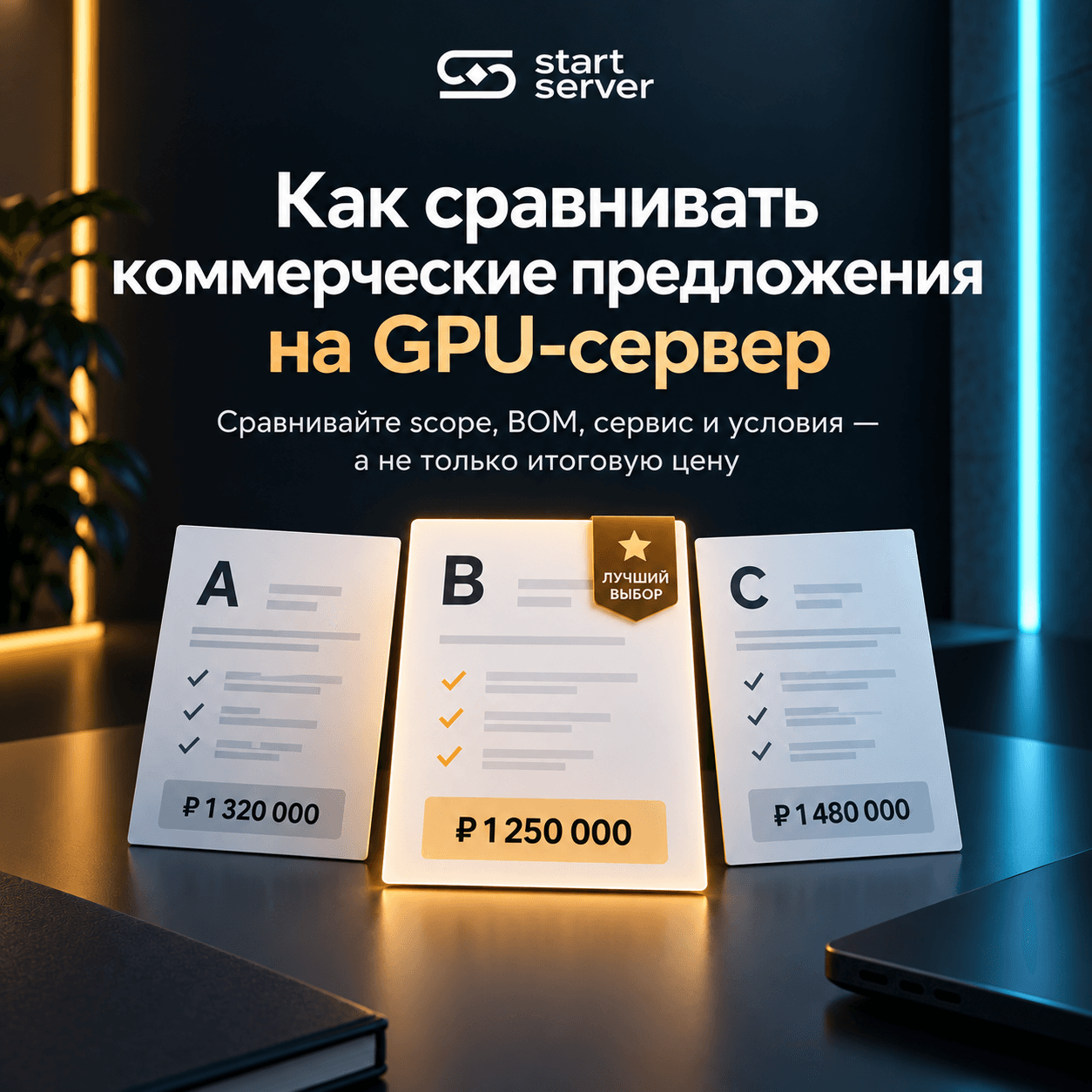 Как сравнить коммерческие предложения на GPU-сервер без скрытых различий
