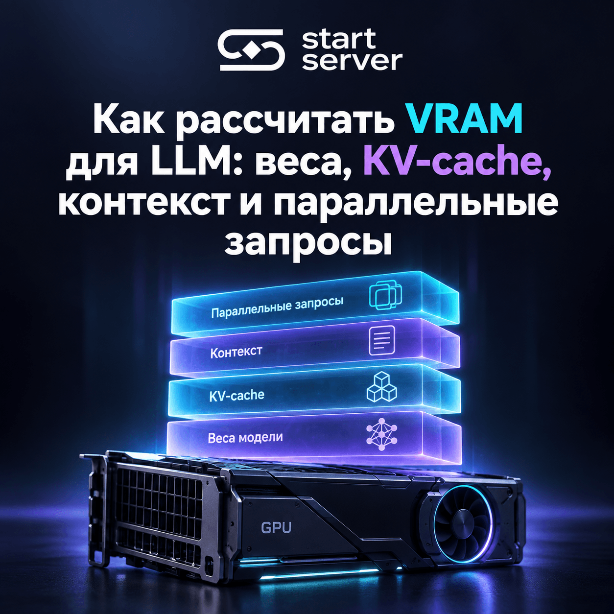 Как рассчитать VRAM для LLM: веса, KV-cache, контекст и параллельные запросы