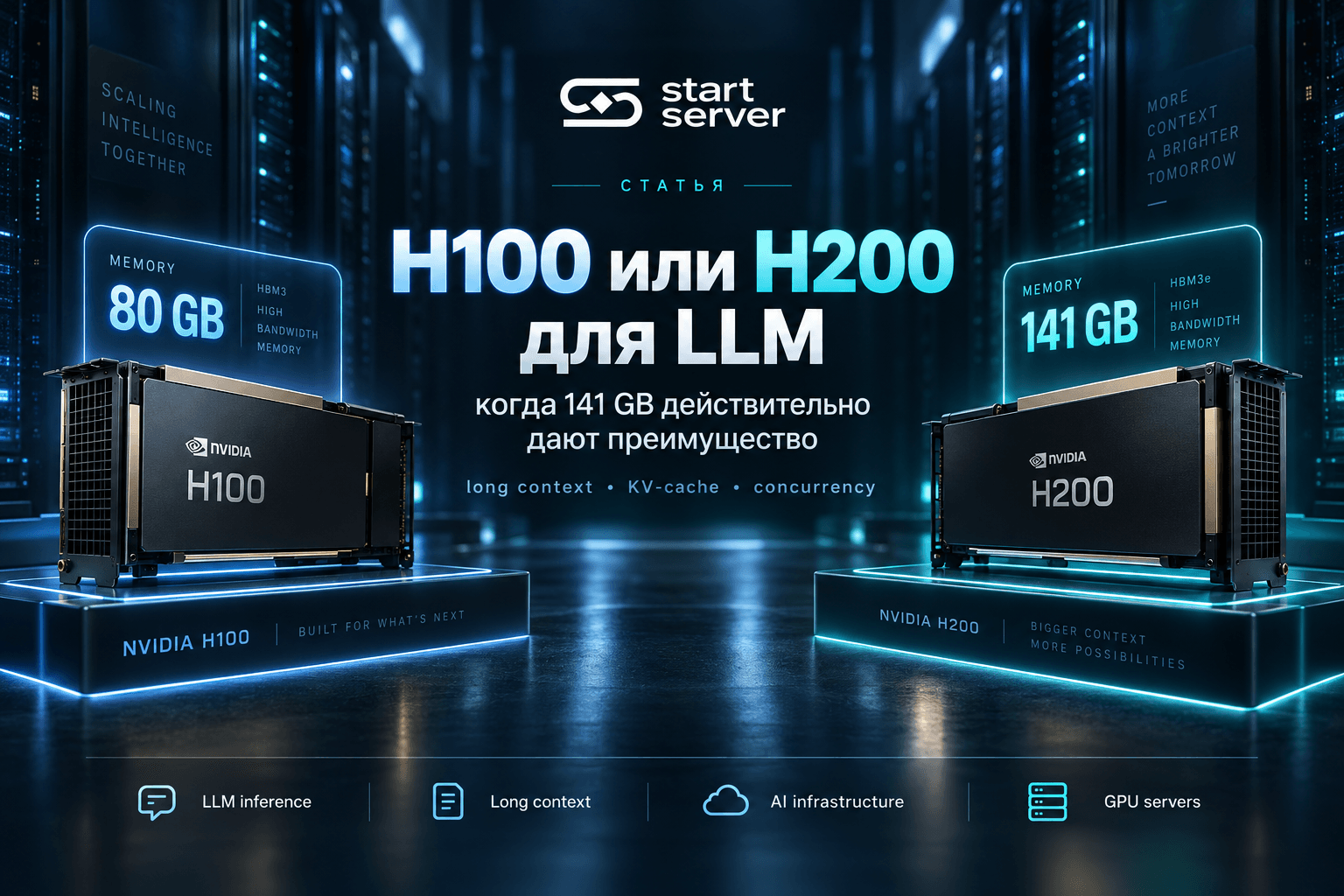 H100 или H200 для LLM: когда 80 GB не хватает для длинного контекста