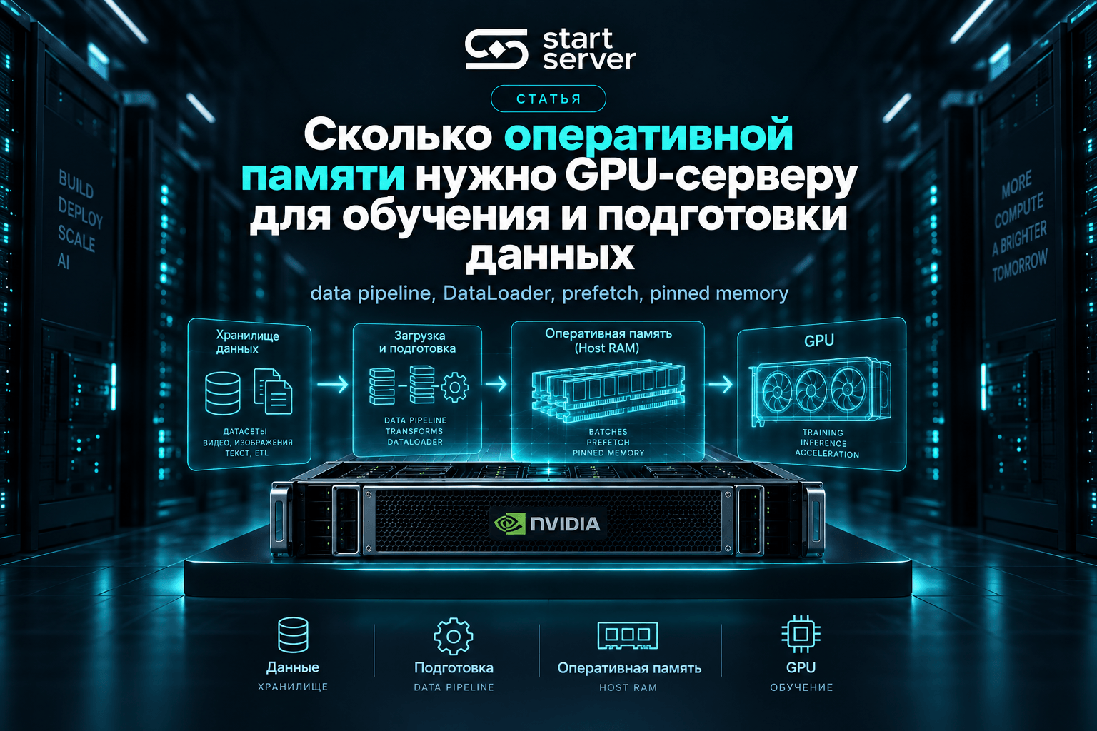 Сколько оперативной памяти нужно GPU-серверу для обучения и подготовки данных