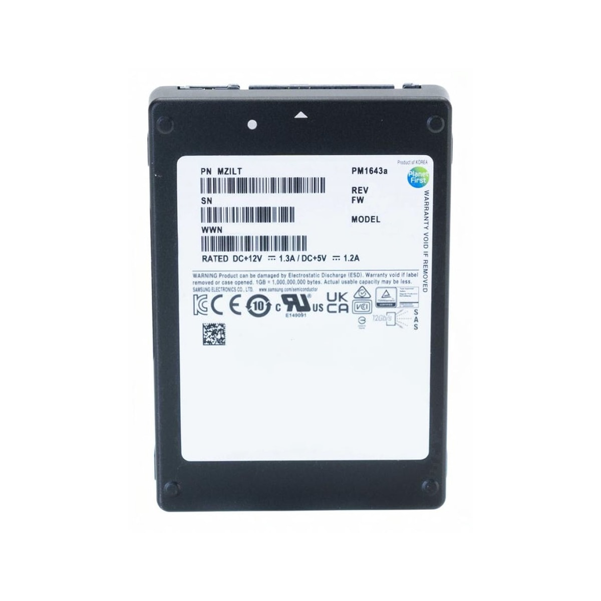 SSD-накопитель Samsung PM1643a — 15.36TB, SAS 12G