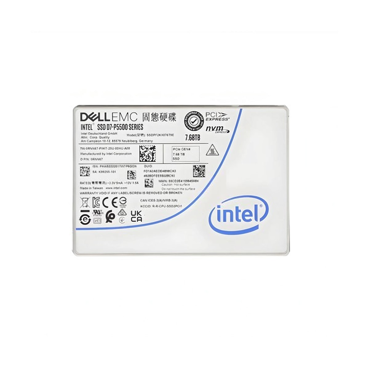 SSD-накопитель Intel D7-P5500 — 7.68TB, U.2 2.5"